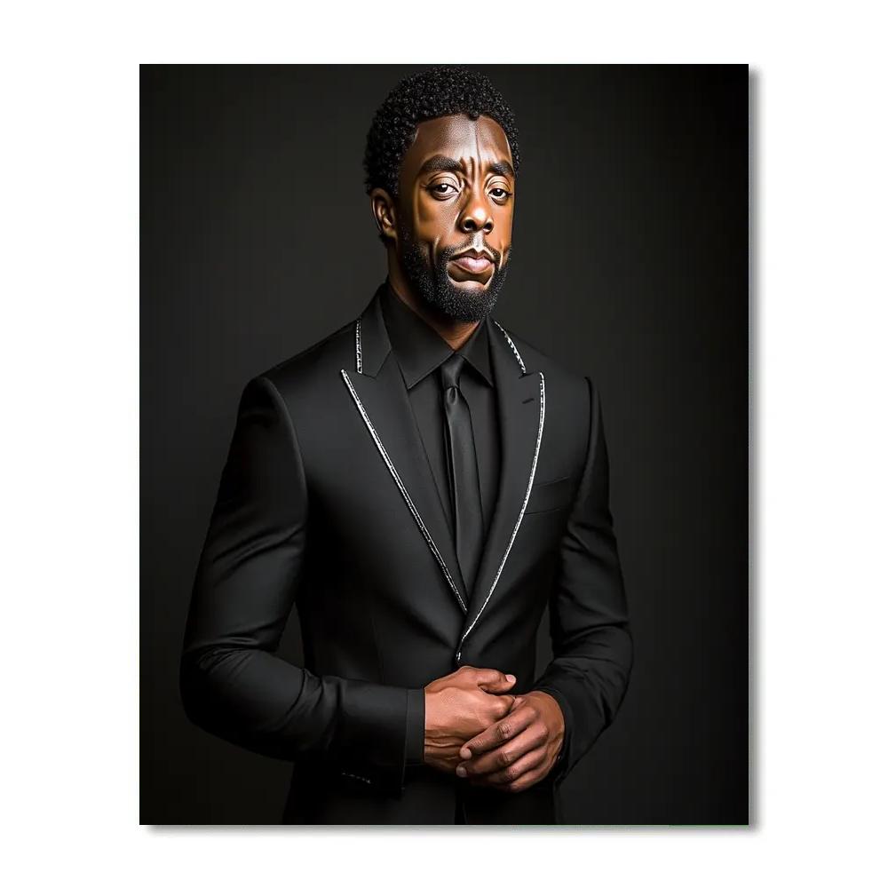 Chadwick Boseman Regal Shadow Of The Panther King Paint by numbers kits