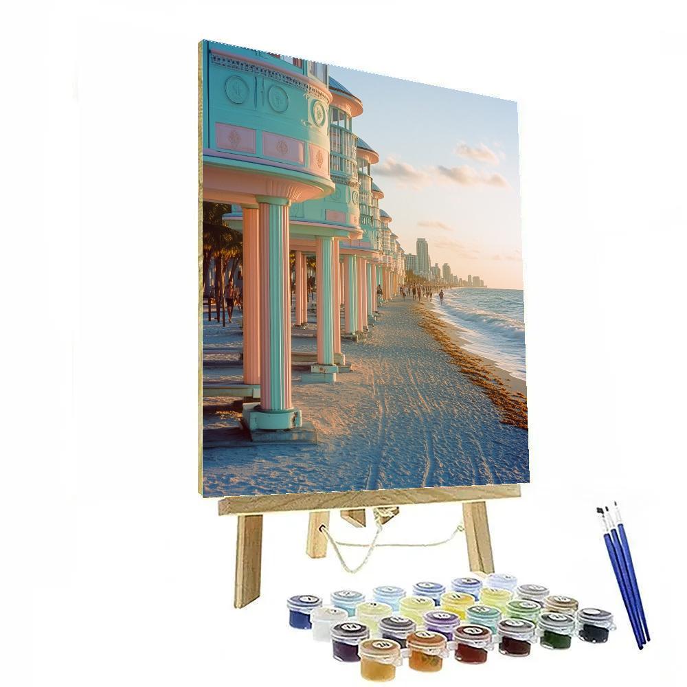 Art Deco Lifeguard Towers On South Beach Miami United States paint by color