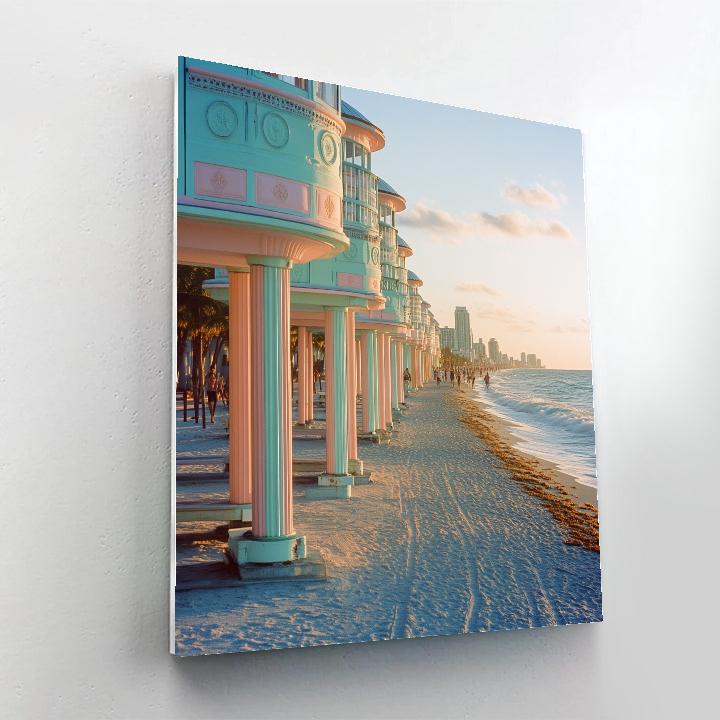 Art Deco Lifeguard Towers On South Beach Miami United States paint by color