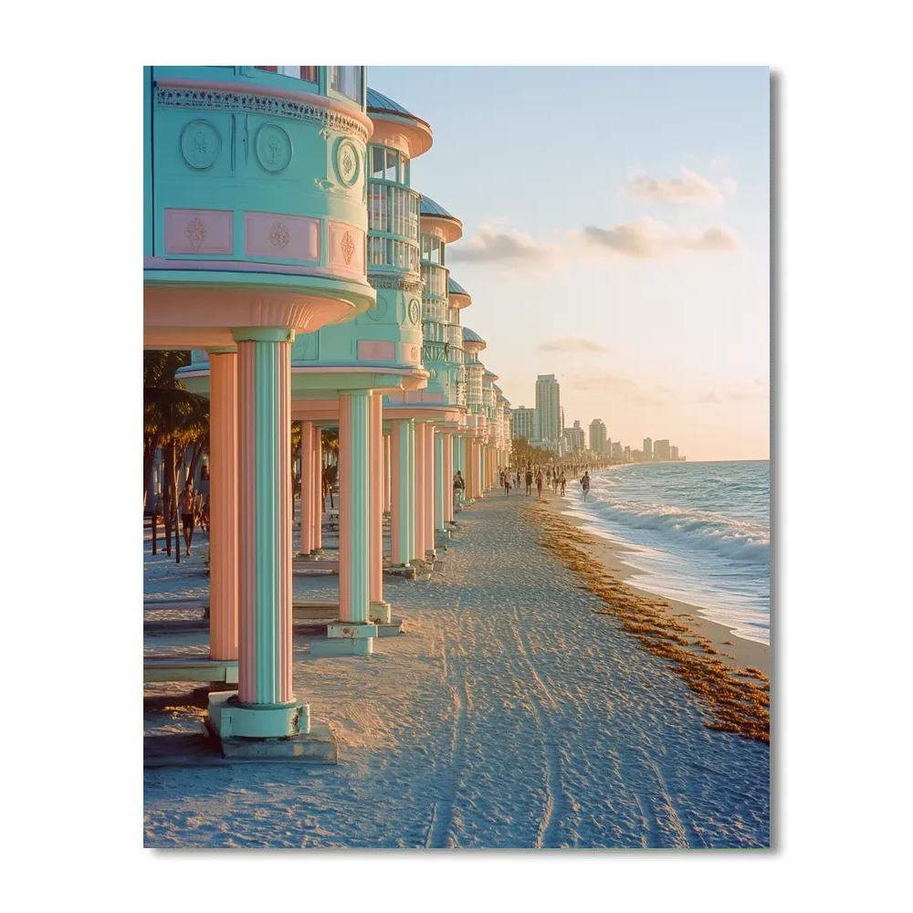 Art Deco Lifeguard Towers On South Beach Miami United States paint by color