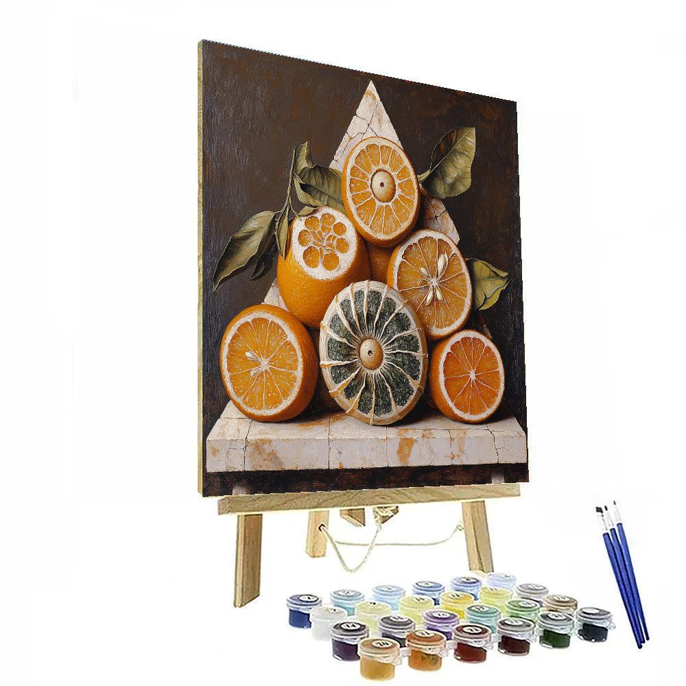 Michelangelo Inspired Fossil Garden Of Spiral Citrus Paint by numbers kits