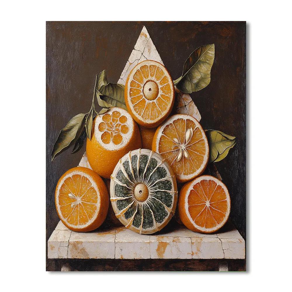 Michelangelo Inspired Fossil Garden Of Spiral Citrus Paint by numbers kits