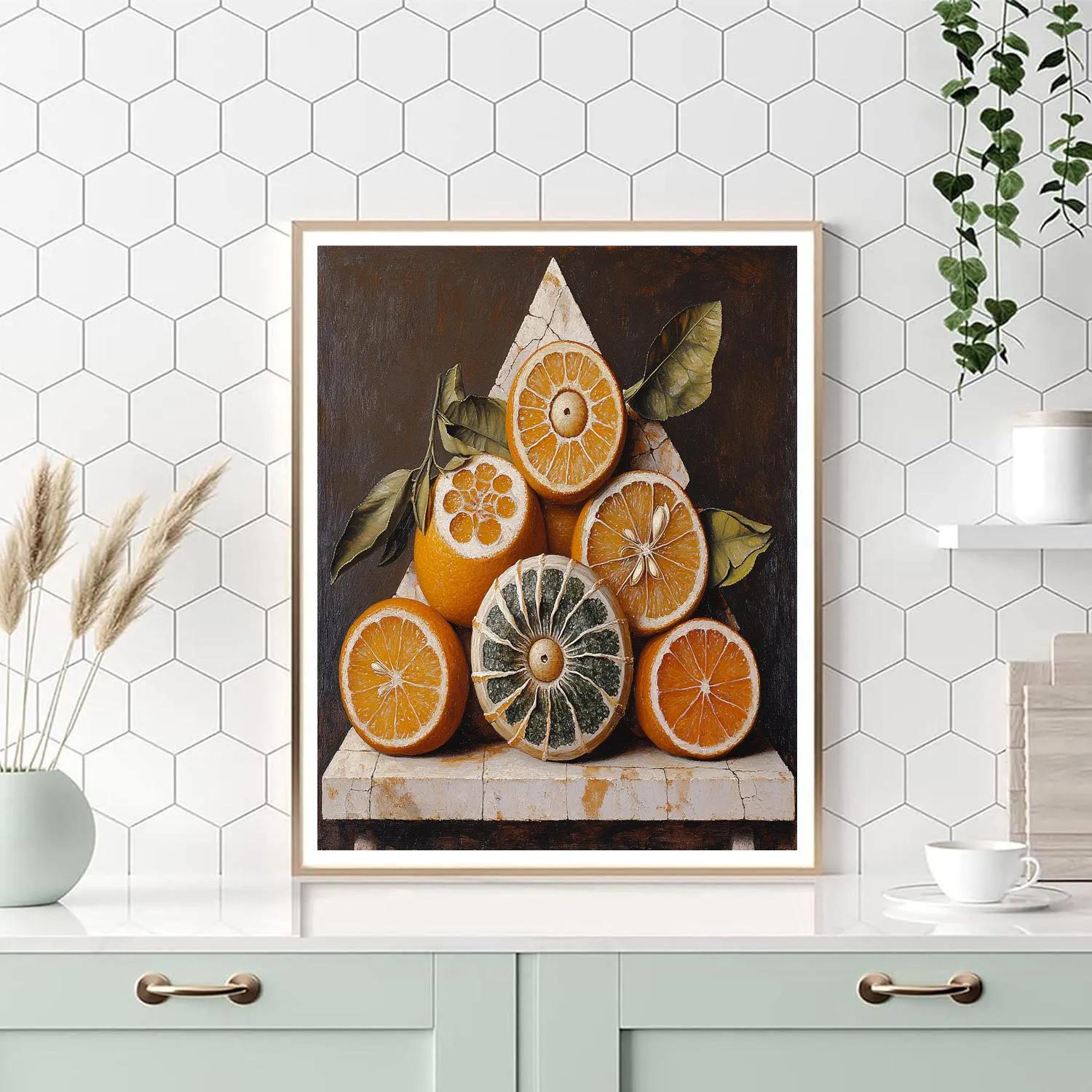 Michelangelo Inspired Fossil Garden Of Spiral Citrus Paint by numbers kits