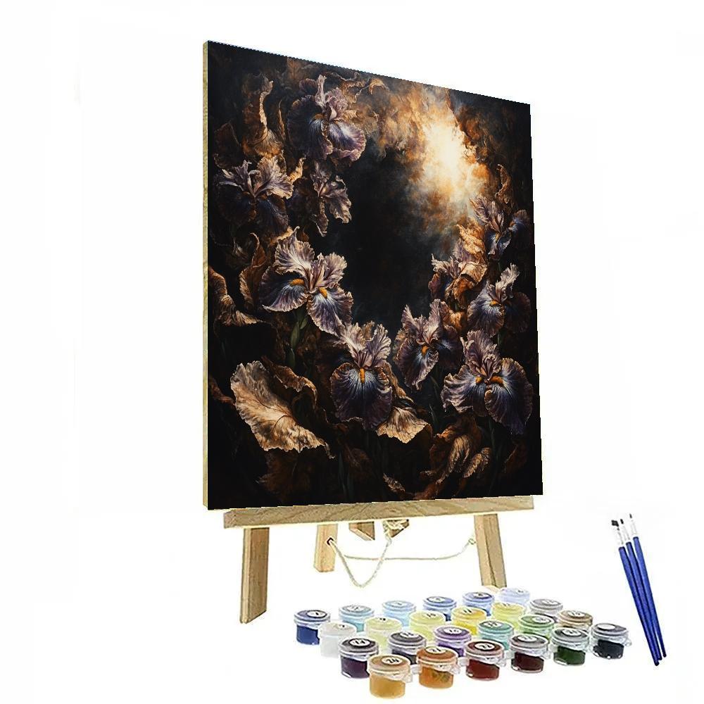 Caravaggio Inspired Nebula Of Withered Irises paint by numbers