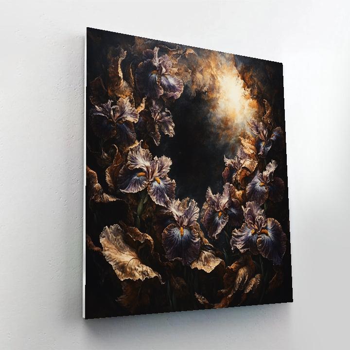 Caravaggio Inspired Nebula Of Withered Irises paint by numbers