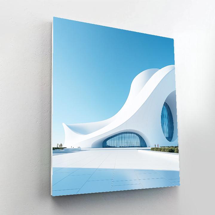 Futuristic Curves Of The Heydar Aliyev Center Baku Azerbaijan Number painting