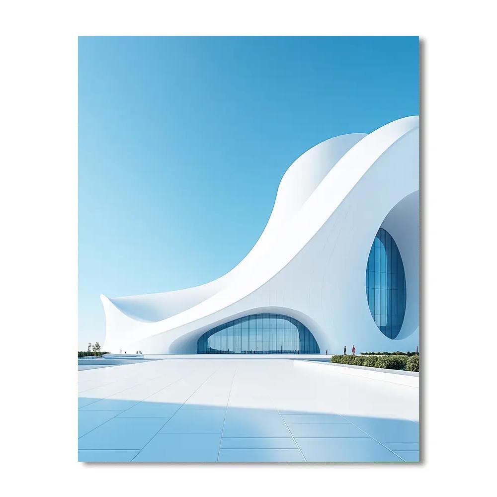 Futuristic Curves Of The Heydar Aliyev Center Baku Azerbaijan Number painting