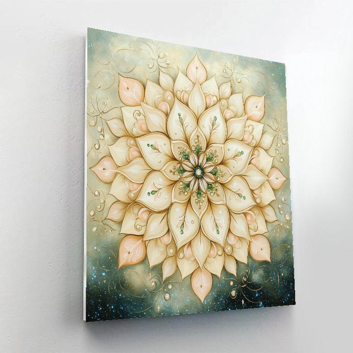 Alphonse Mucha Inspired Nebula Bloom Mandala Paint by numbers kits