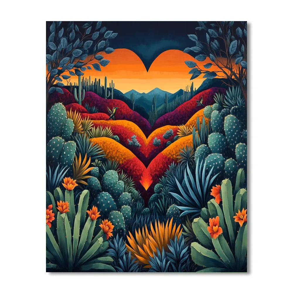 Frida Kahlo Inspired Volcanic Garden Of Resilience Painting by numbers kit