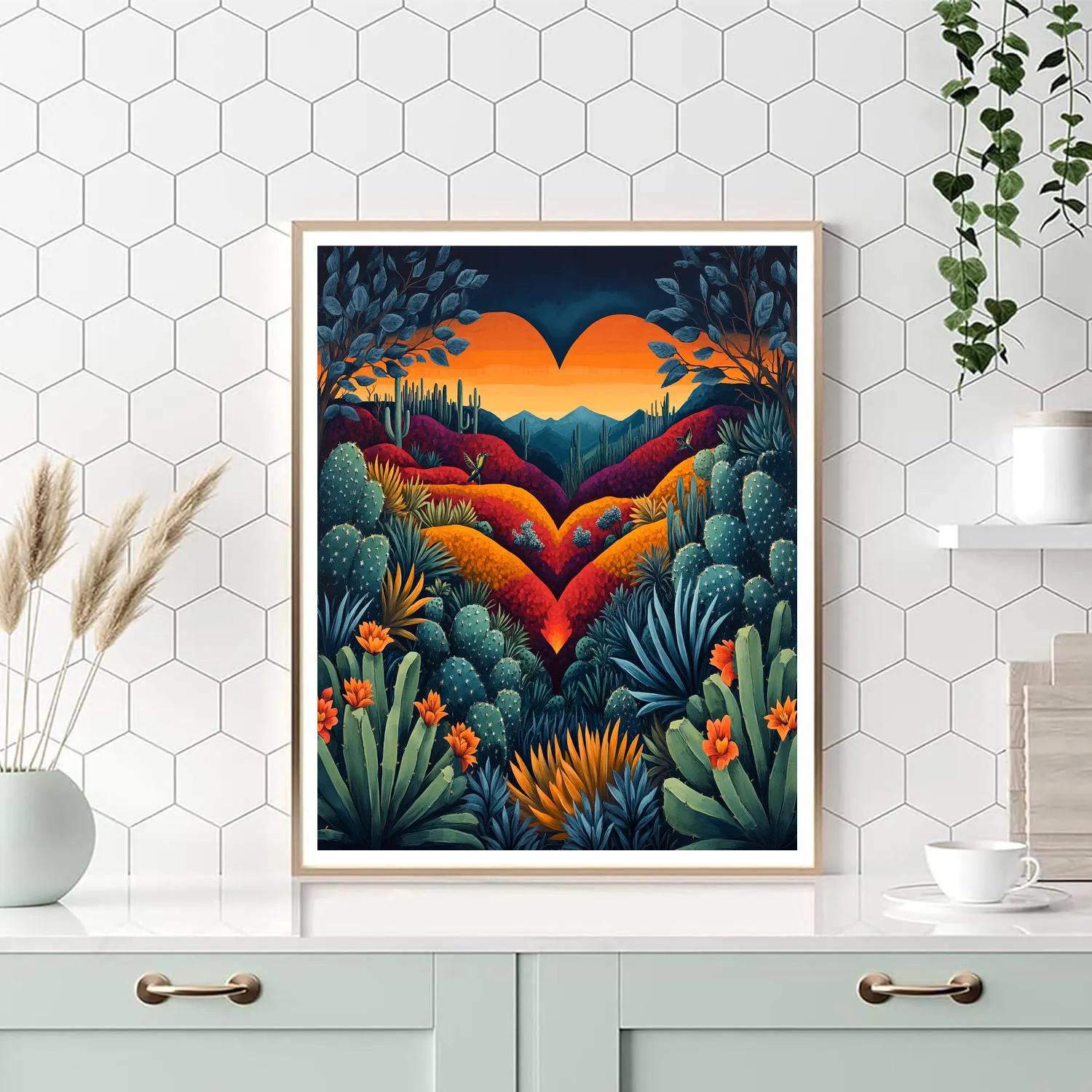 Frida Kahlo Inspired Volcanic Garden Of Resilience Painting by numbers kit
