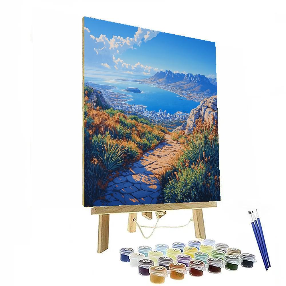 Cable Car Ridge View Over Table Mountain Cape Town South Africa Painting by numbers kit