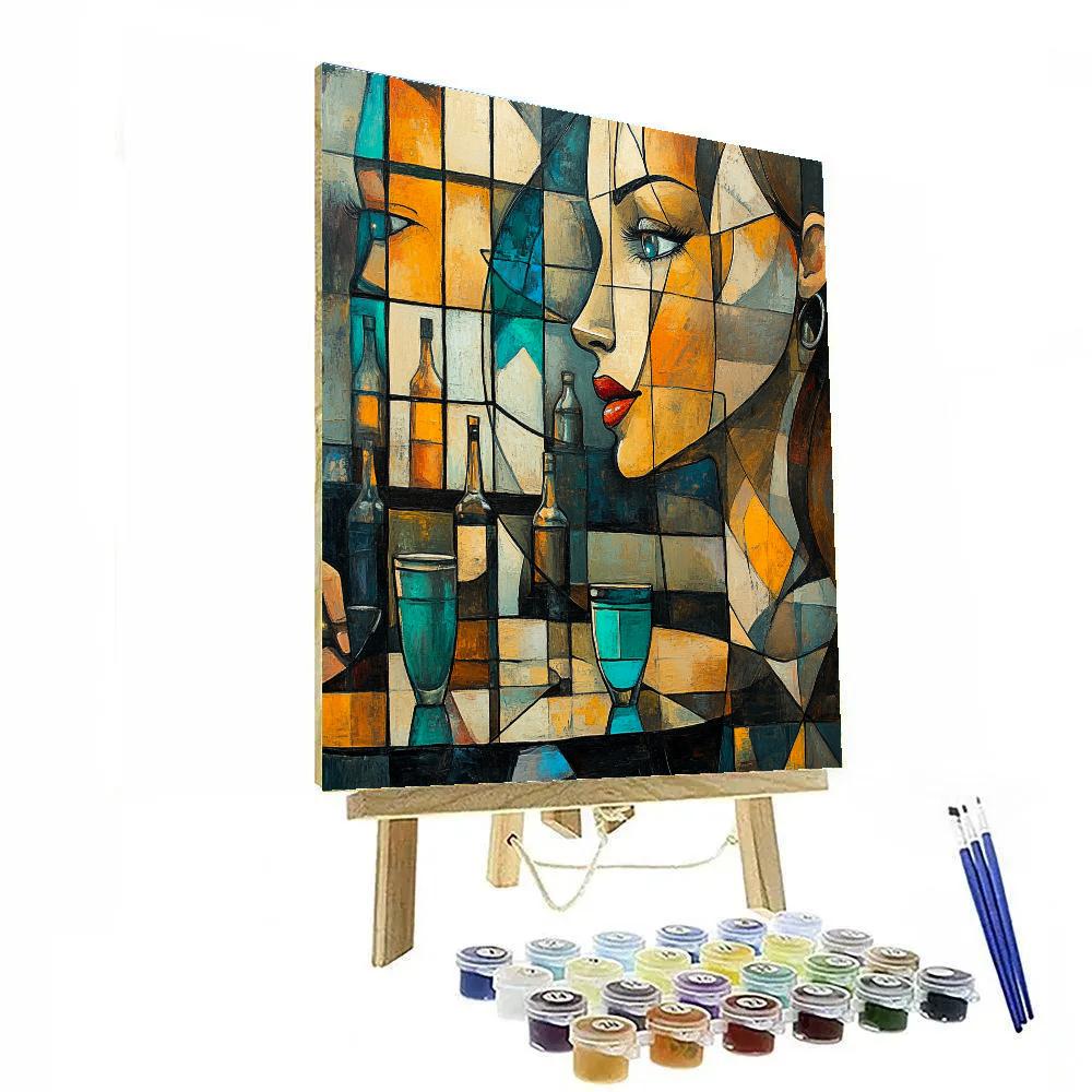 Pablo Picasso Inspired Cafe Conversations Paint by numbers art