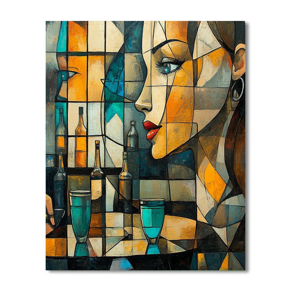 Pablo Picasso Inspired Cafe Conversations Paint by numbers art