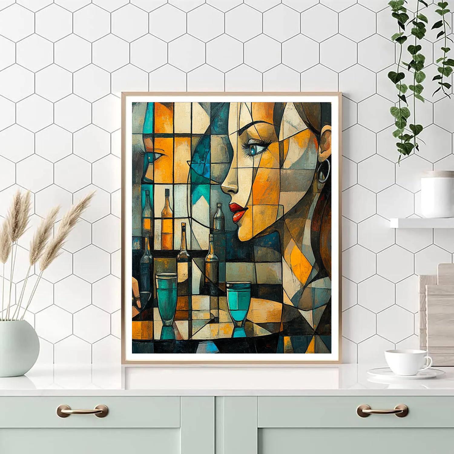 Pablo Picasso Inspired Cafe Conversations Paint by numbers art