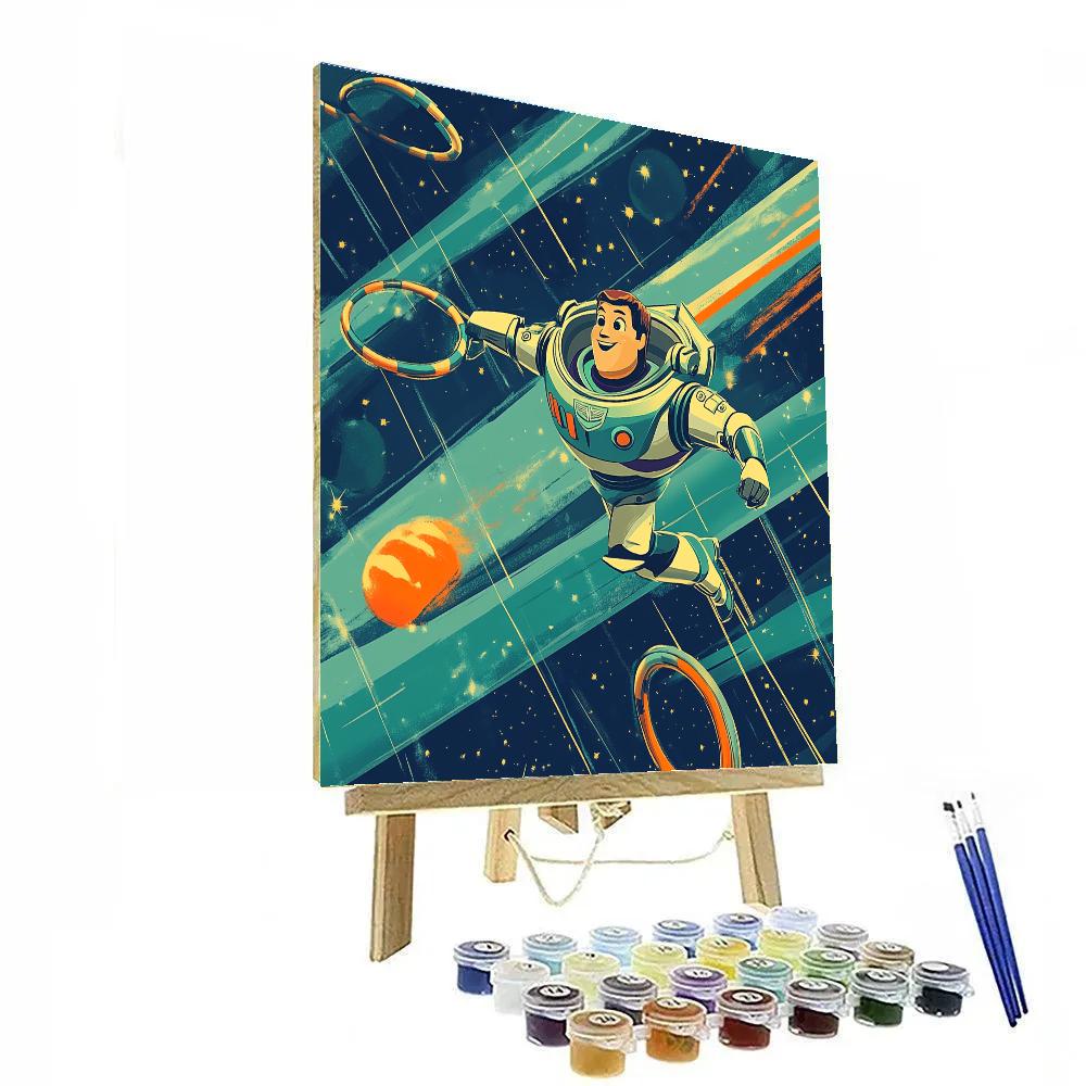 Buzz Lightyear Comet Training Course Disney Inspired paint by number