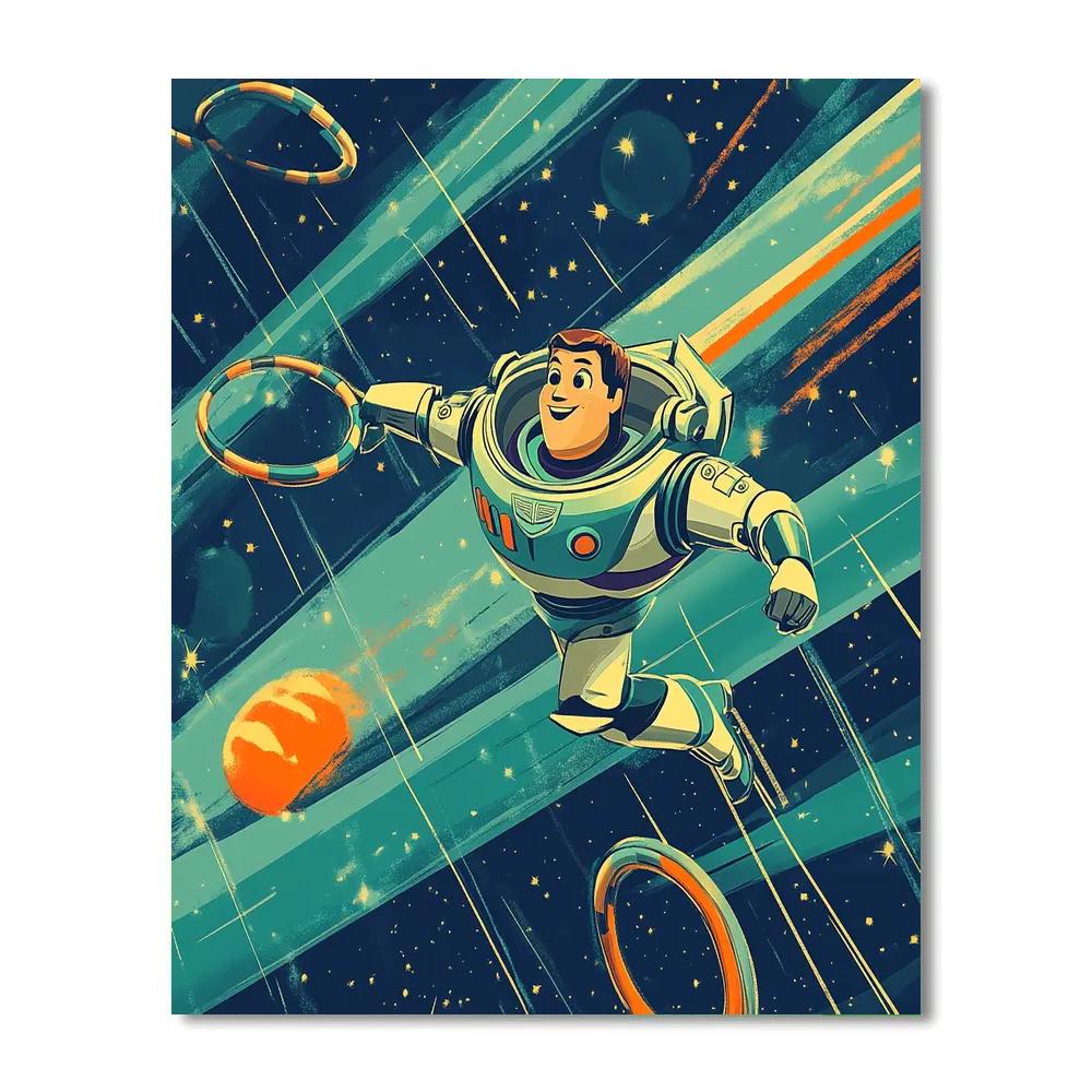 Buzz Lightyear Comet Training Course Disney Inspired paint by number