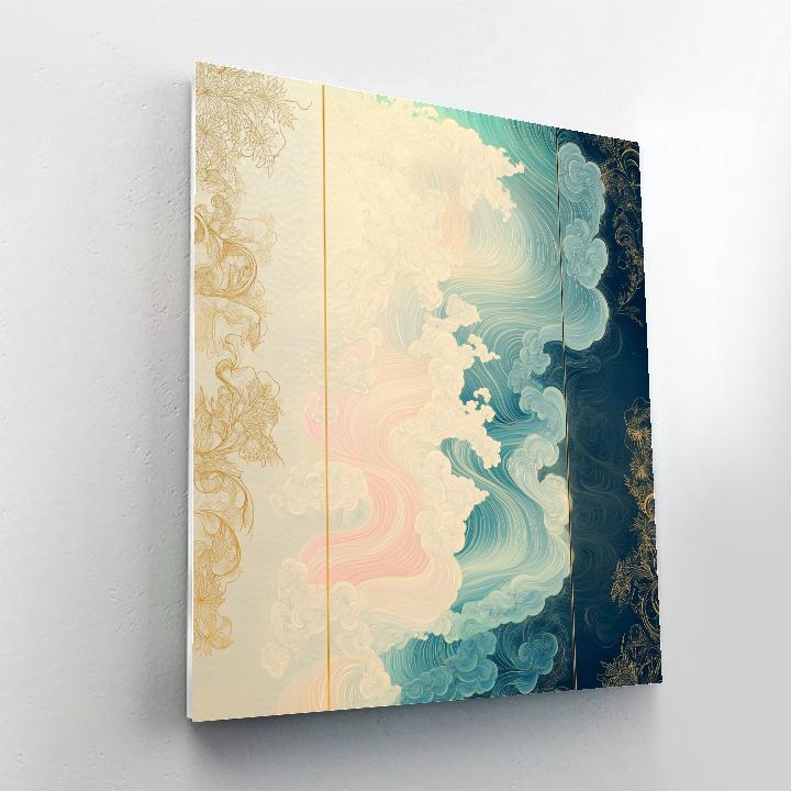 Alphonse Mucha Inspired Aurora Tide Ornament paint by number