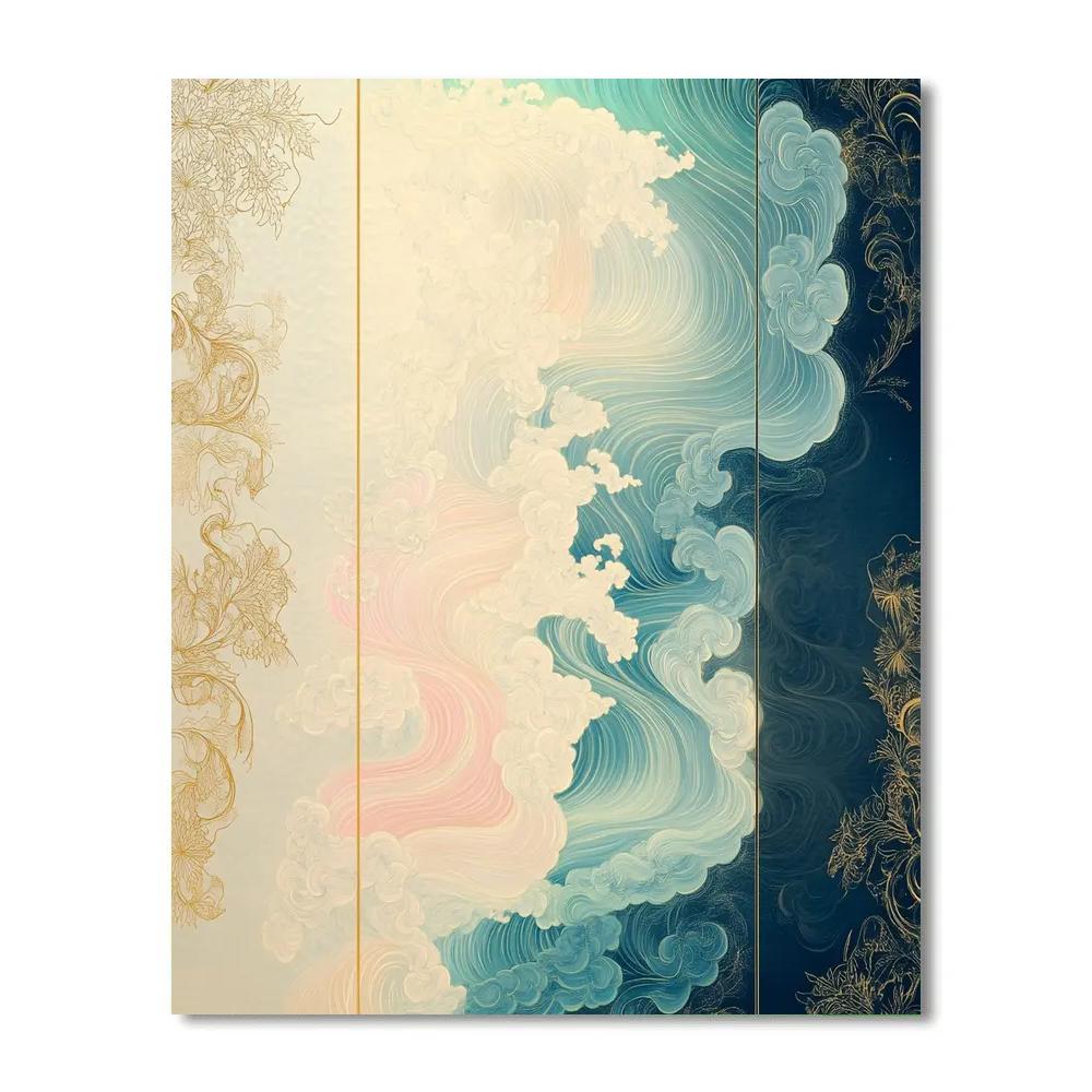 Alphonse Mucha Inspired Aurora Tide Ornament paint by number