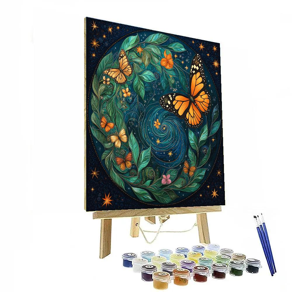 Frida Kahlo Inspired Monarch Nebula Metamorphosis Painting by numbers kit