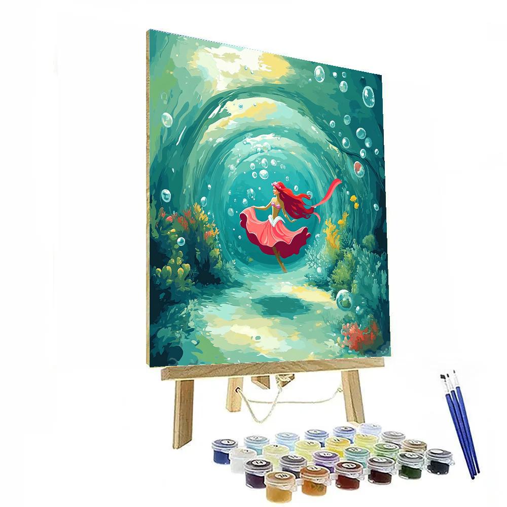 Ariel Coral Bubble Ballroom Disney Inspired Painting by numbers kit