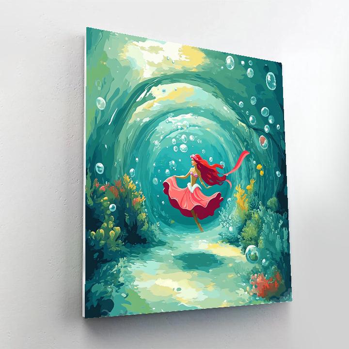 Ariel Coral Bubble Ballroom Disney Inspired Painting by numbers kit