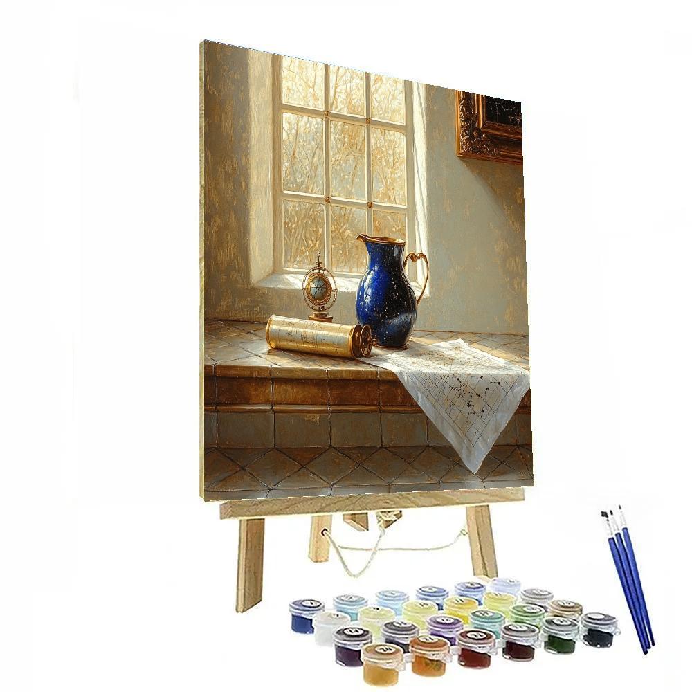 Johannes Vermeer Inspired Lapis Jug And Star Chart By Windowlight DIY paint by numbers