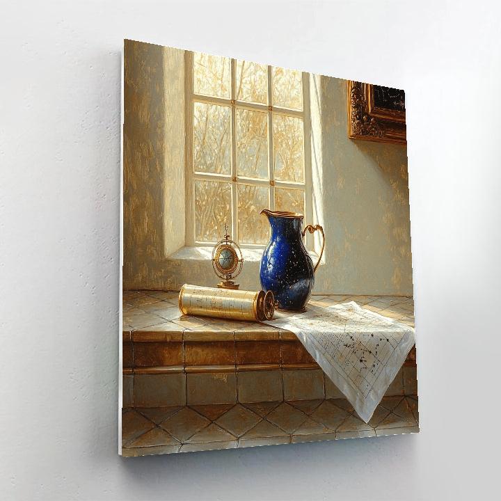 Johannes Vermeer Inspired Lapis Jug And Star Chart By Windowlight DIY paint by numbers