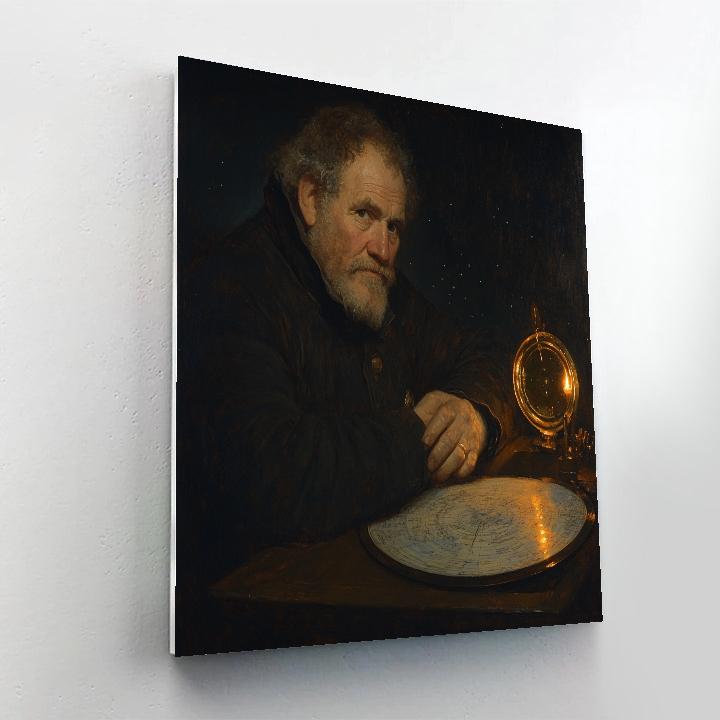 Rembrandt Inspired Astronomer Portrait By Candlelight DIY paint by numbers