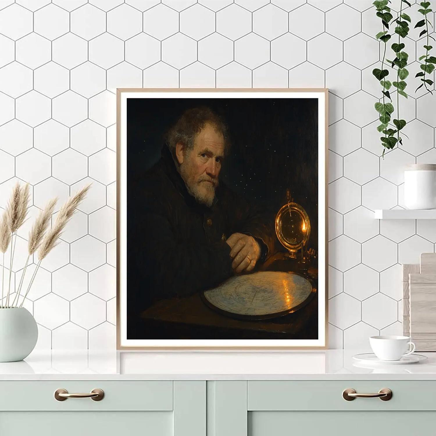 Rembrandt Inspired Astronomer Portrait By Candlelight DIY paint by numbers
