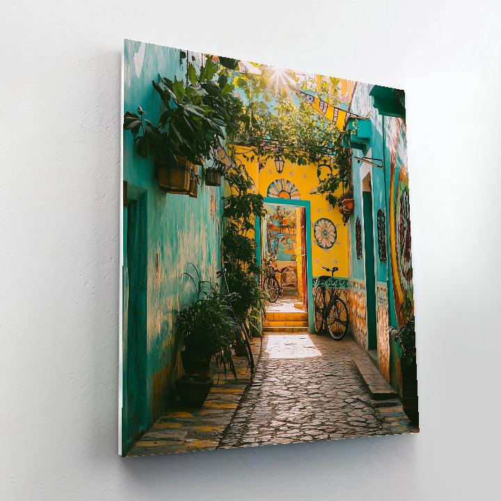Stone Alleys And Artisan Courtyards Of Getsemani Cartagena Colombia Paint by numbers kits