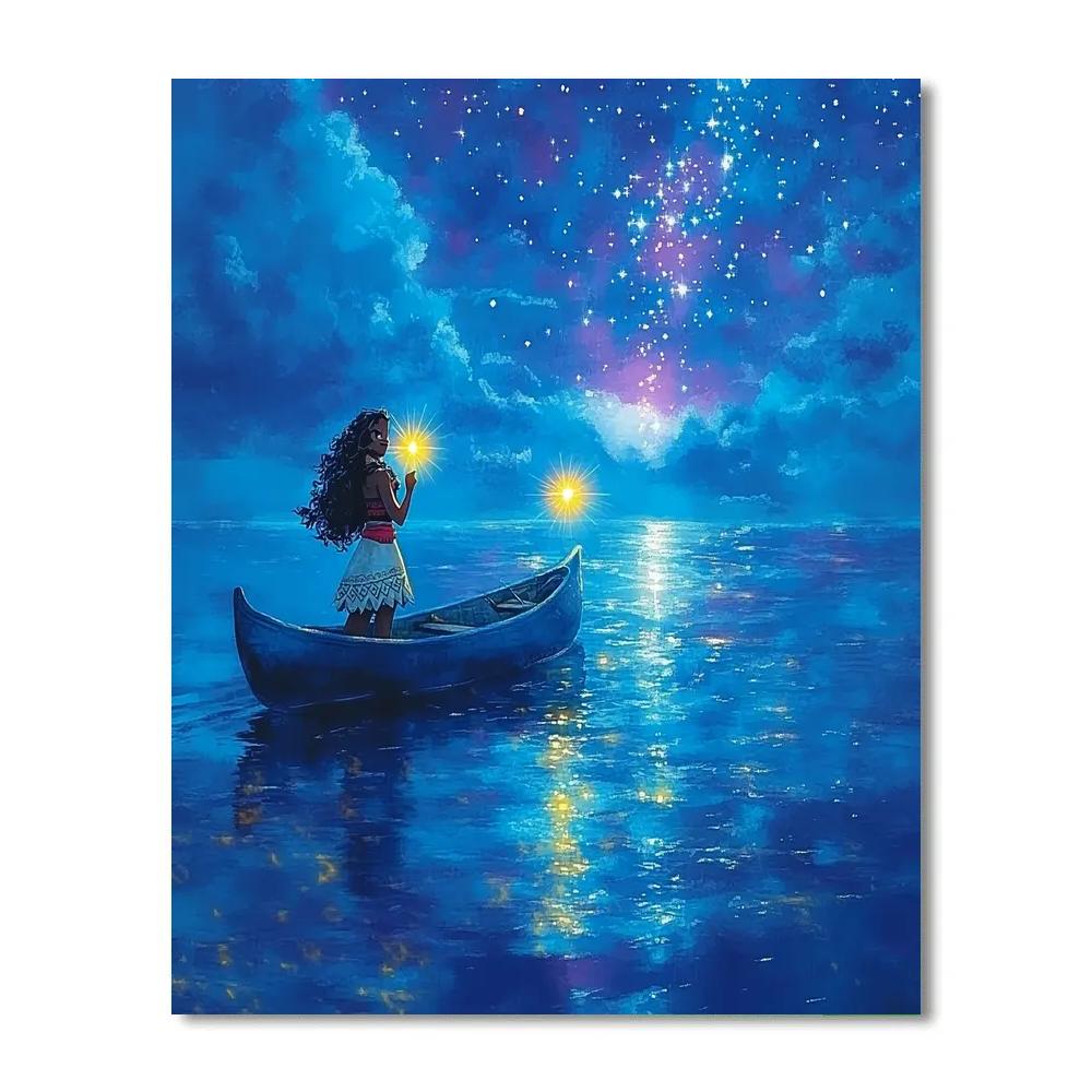 Moana Ocean Star Compass Journey Disney Inspired painting number kit