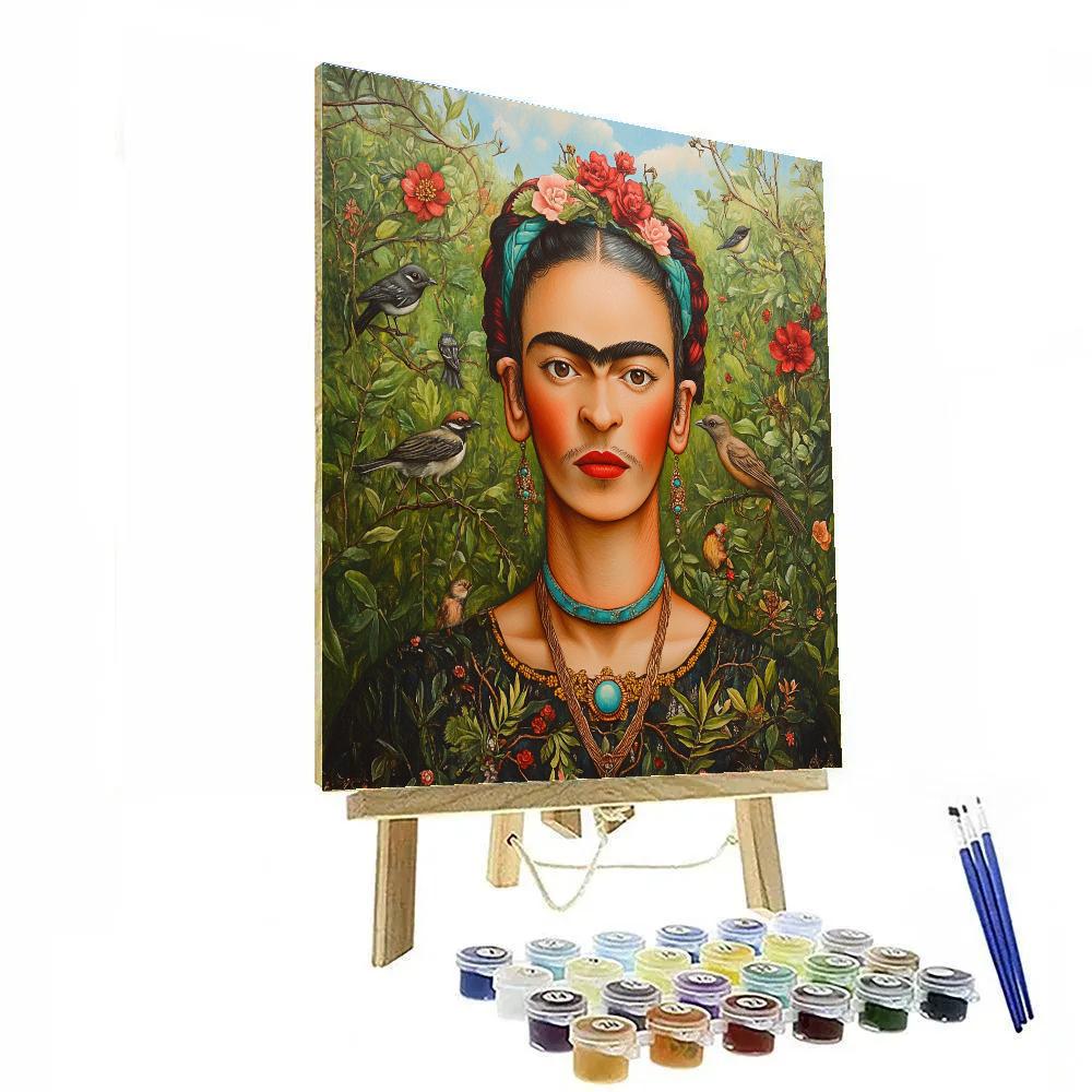 Frida Kahlo Inspired Mythic Garden Self Portrait DIY paint by numbers