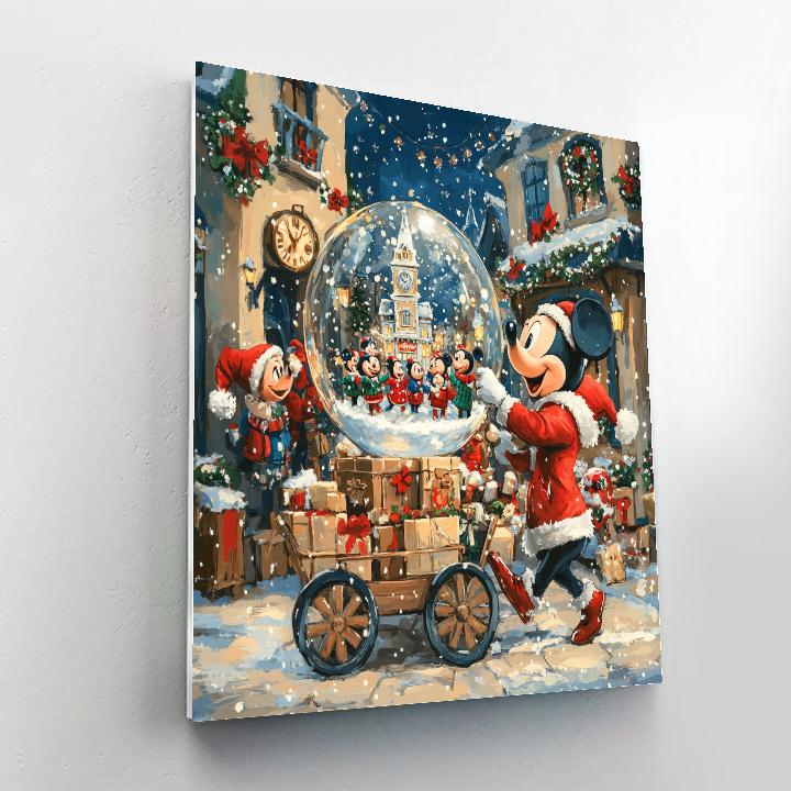 Mickey And Friends Snowglobe Toy Workshop Parade paint by numbers