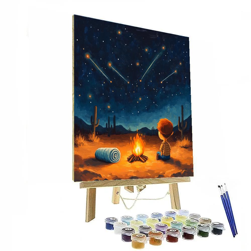 Woody Wild West Meteor Shower Camp Disney Inspired DIY paint by numbers