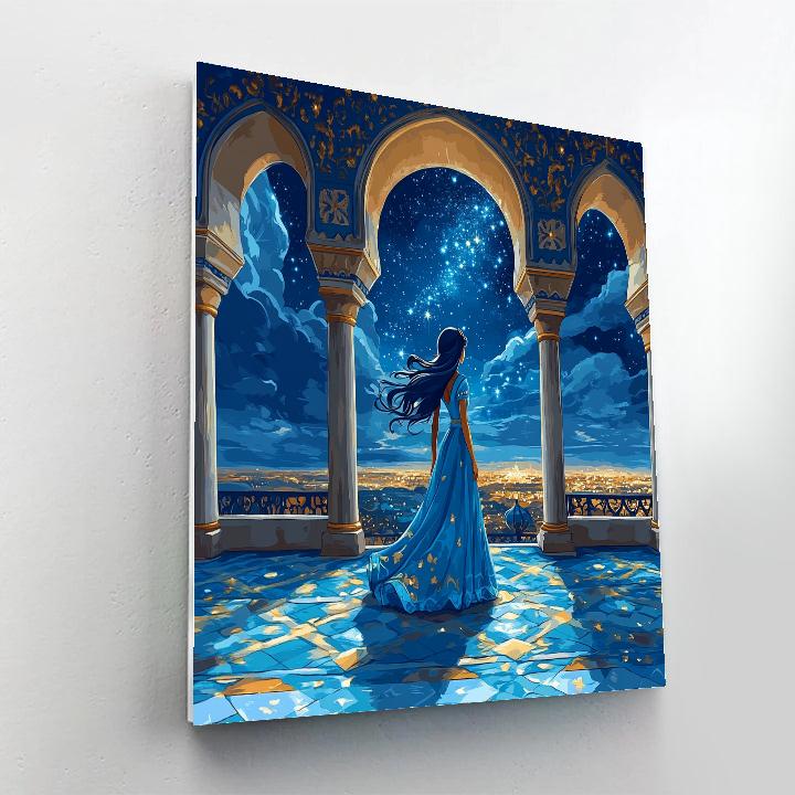 Jasmine Palace Rooftop Starlight Disney Inspired DIY paint by numbers