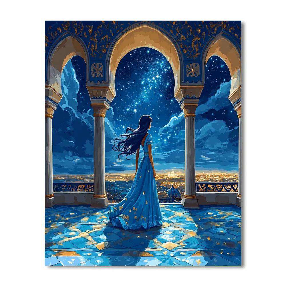 Jasmine Palace Rooftop Starlight Disney Inspired DIY paint by numbers