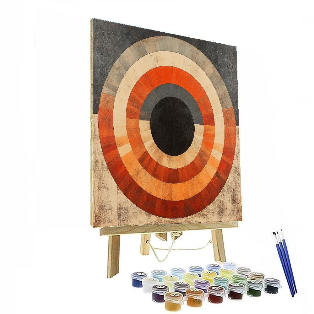 Nandalal Bose Inspired Eclipse Mandala Of Silent Seasons paint by color