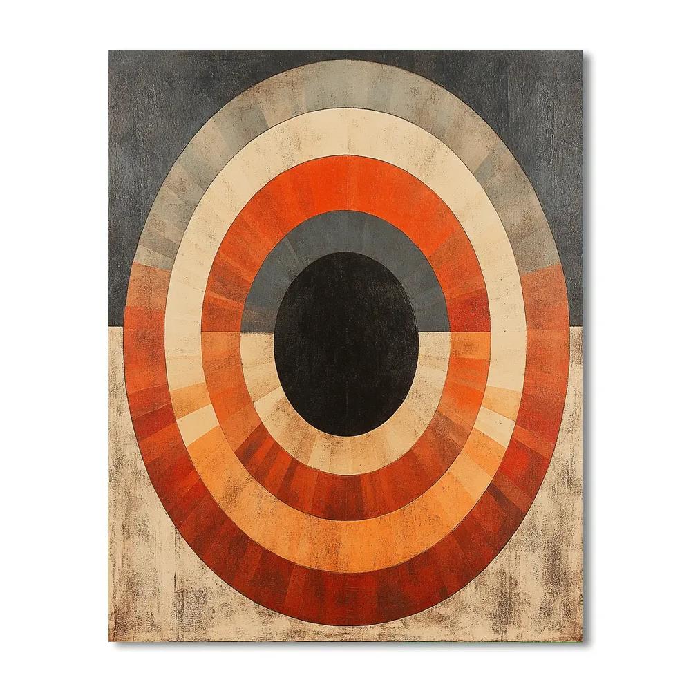 Nandalal Bose Inspired Eclipse Mandala Of Silent Seasons paint by color