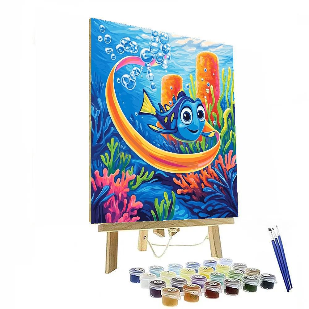 Dory Bubble Trail Reef Race Disney Inspired paint by numbers
