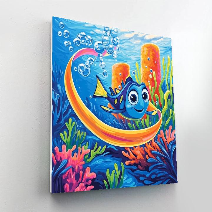 Dory Bubble Trail Reef Race Disney Inspired paint by numbers