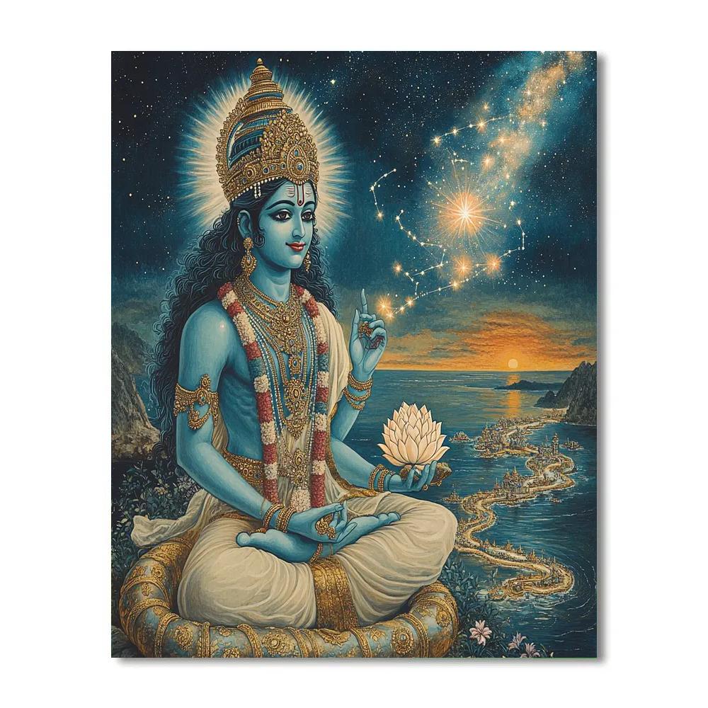 Vishnu Mapping The Cosmic River Paint by numbers kits
