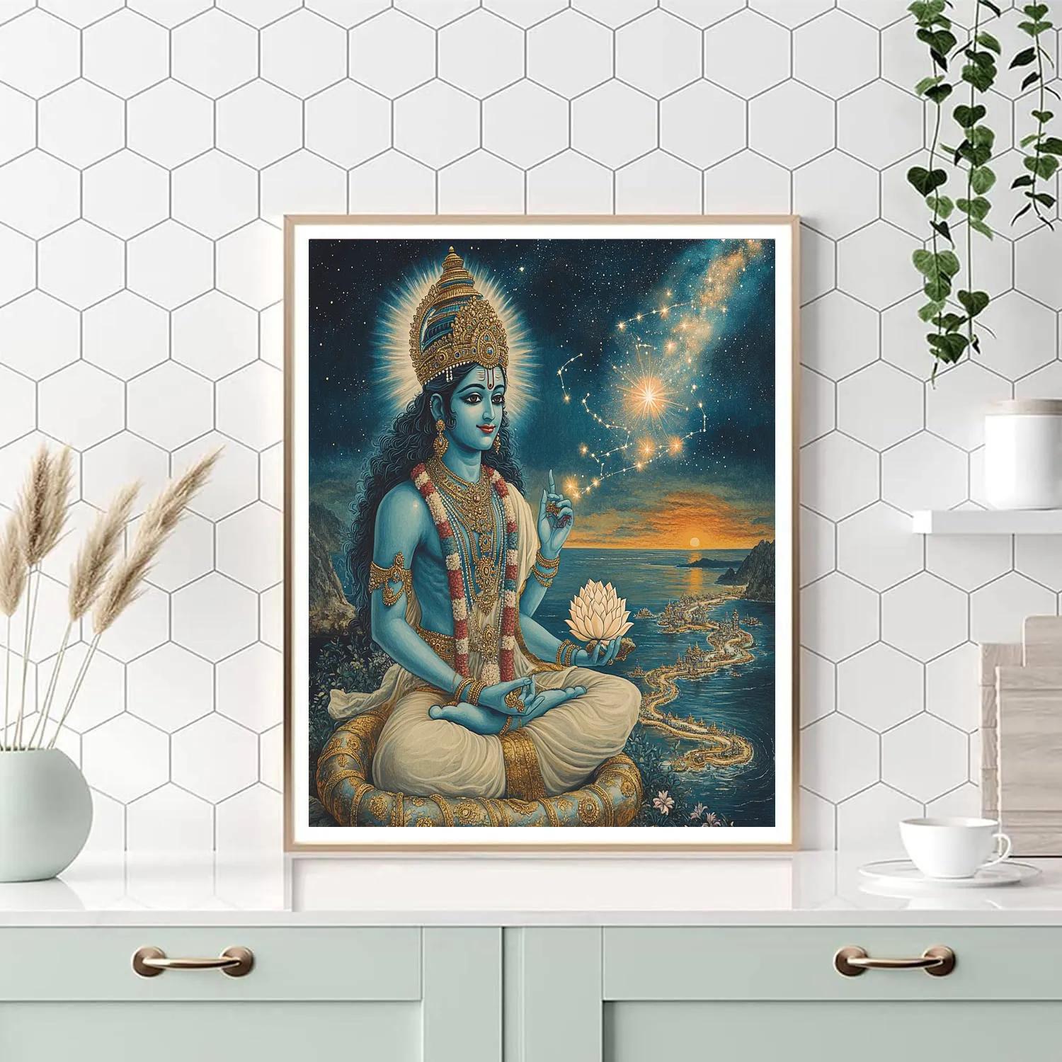 Vishnu Mapping The Cosmic River Paint by numbers kits