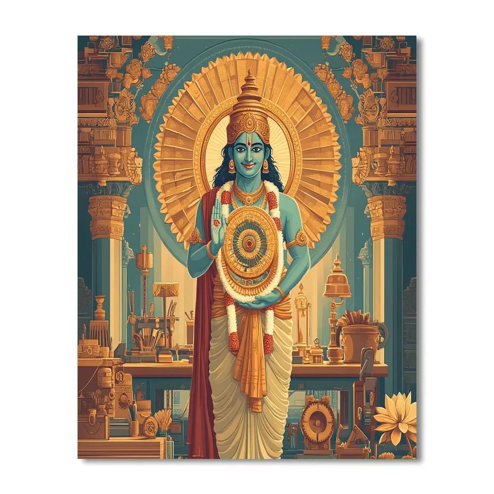 The Sudarshana Clockwork Halo painting number kit
