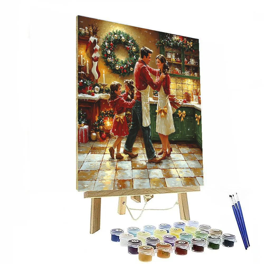 Holly Ribbon Kitchen Waltz Number painting