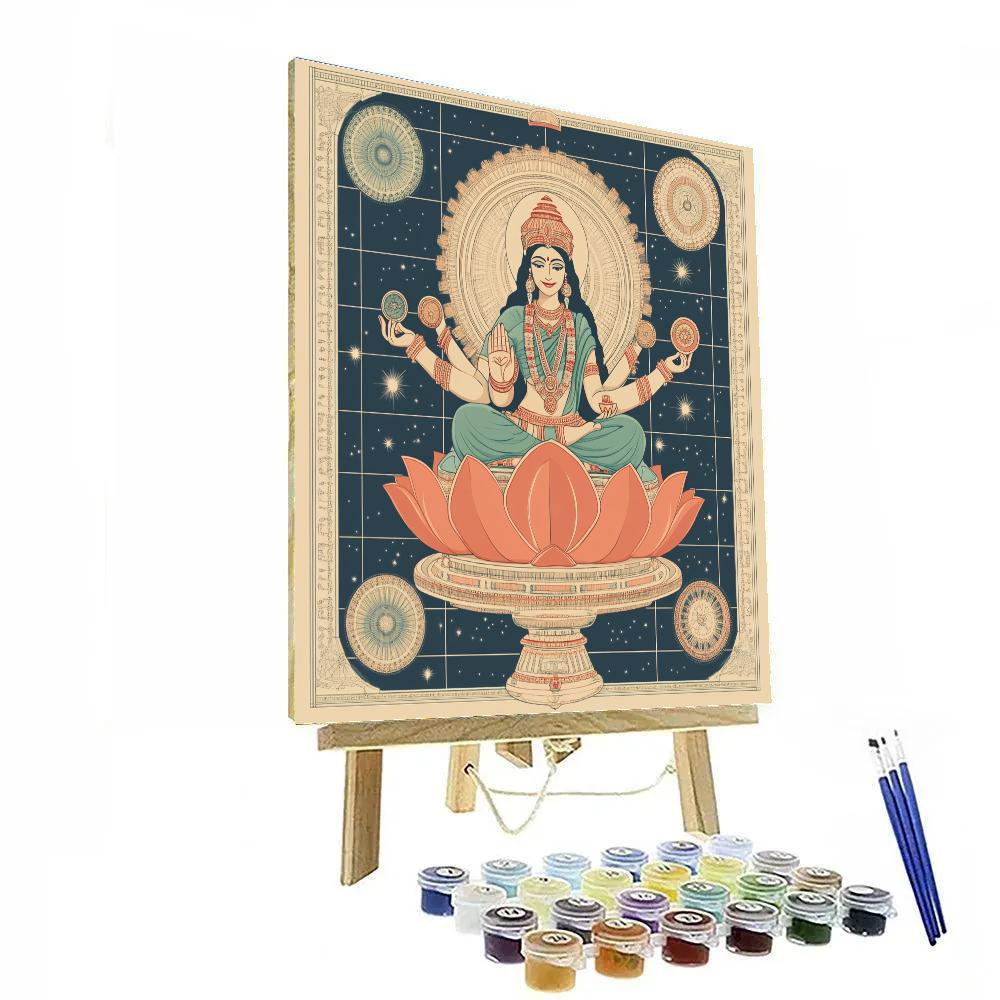 Lakshmi Crafted Orbital Lotus Treasury Painting by numbers kit
