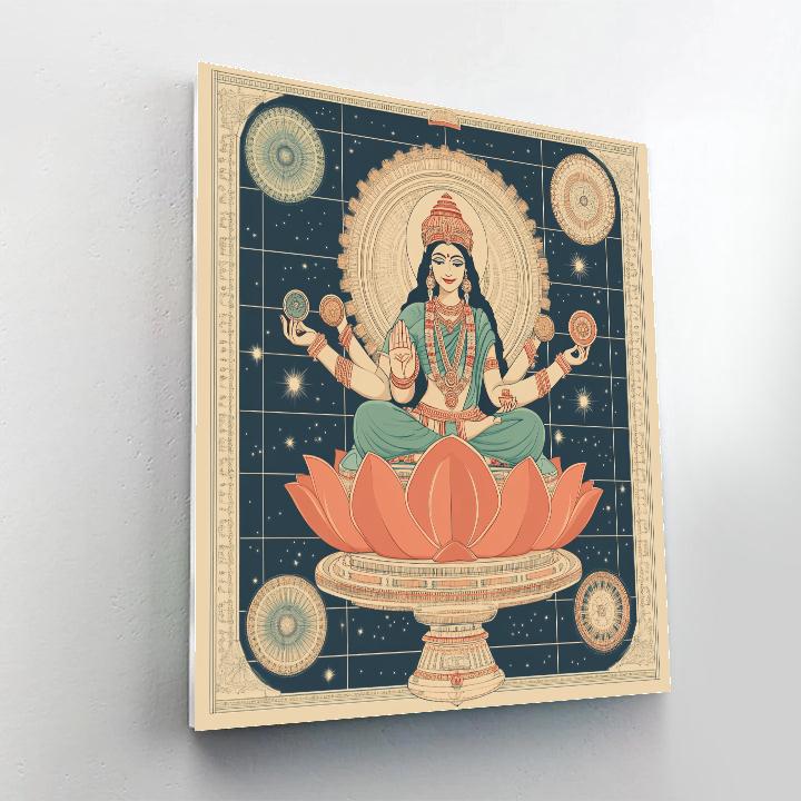 Lakshmi Crafted Orbital Lotus Treasury Painting by numbers kit