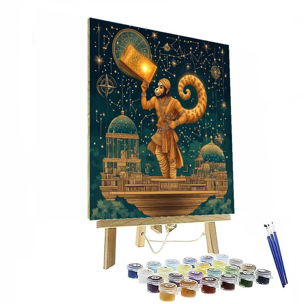 Hanuman Celestial Map Guardian Painting by numbers kit