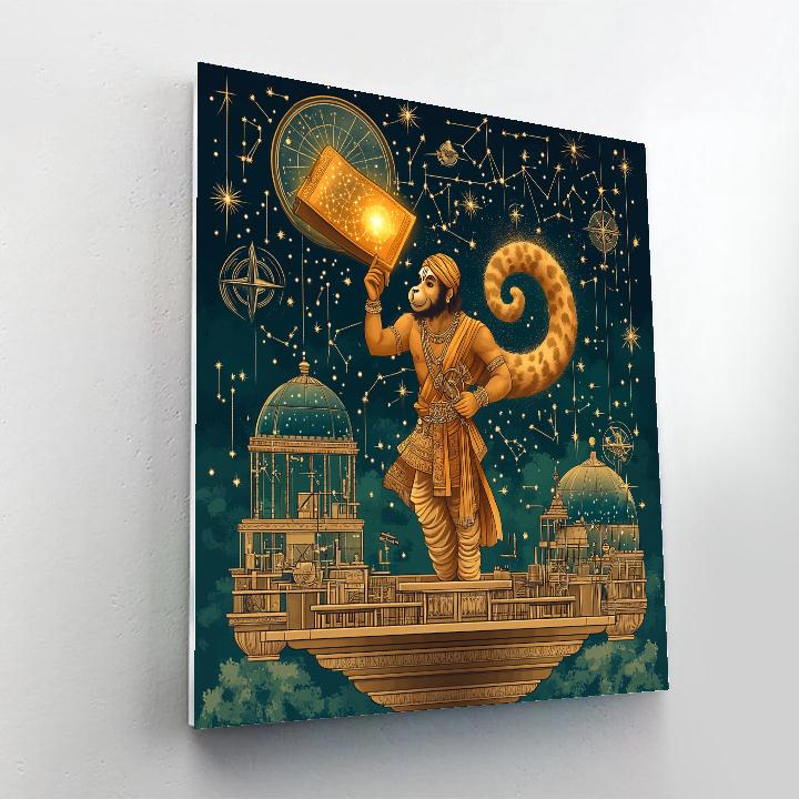 Hanuman Celestial Map Guardian Painting by numbers kit