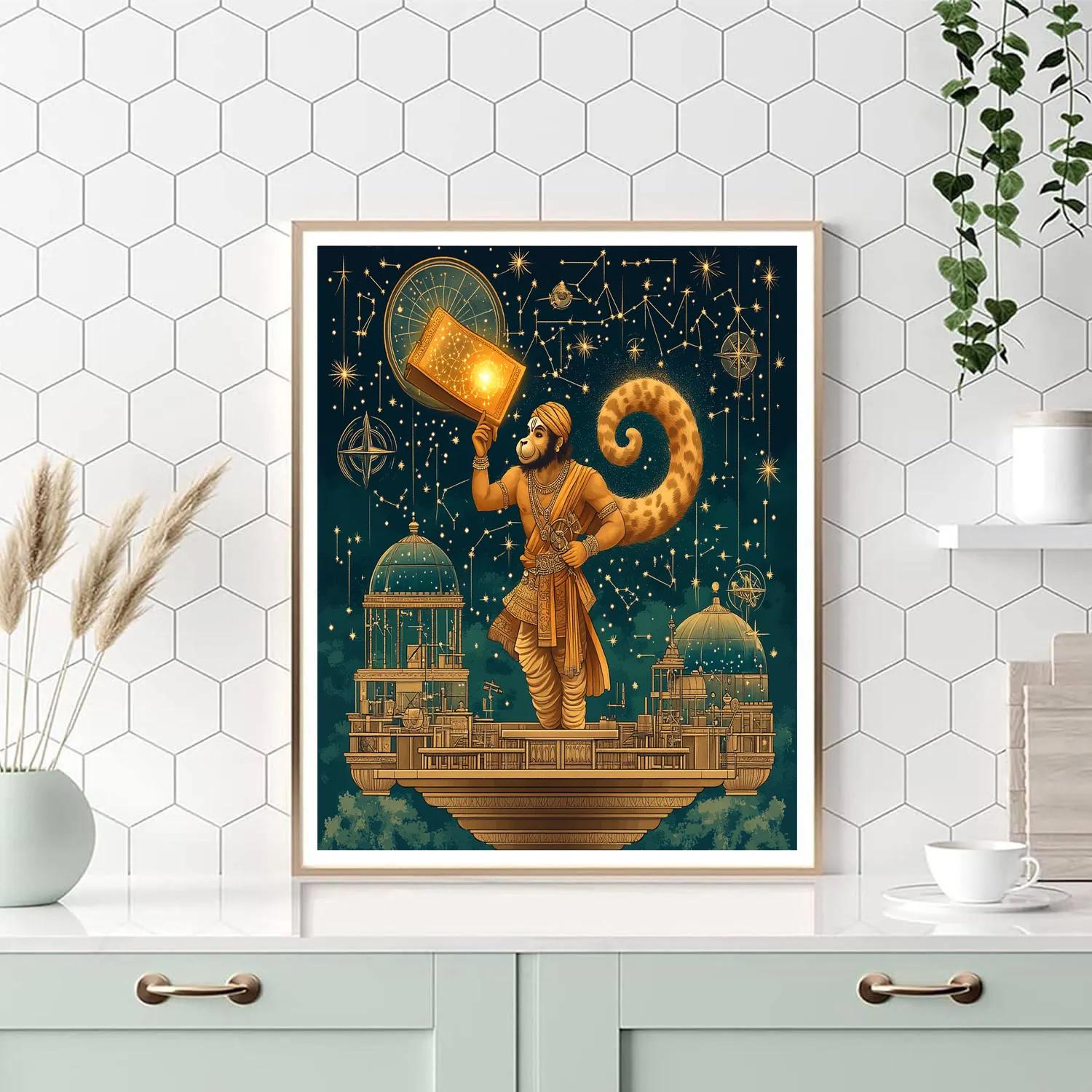 Hanuman Celestial Map Guardian Painting by numbers kit