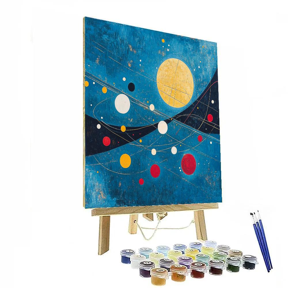 Wassily Kandinsky Inspired Abstract Solar System Symphony Painting by numbers kit